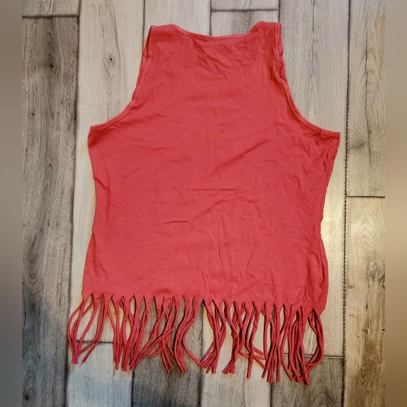 ✨️HP✨️Calhoun sportswear women's fringed Canada 1867 maple leaf tank top 2X 🍁 - Picture 2 of 6
